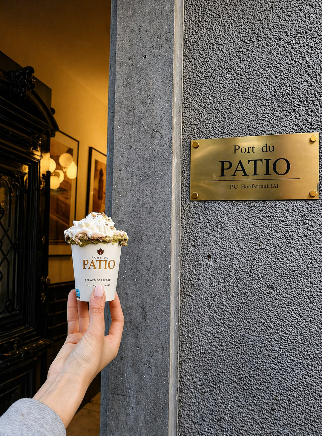 Port du Patio cup at the entrance